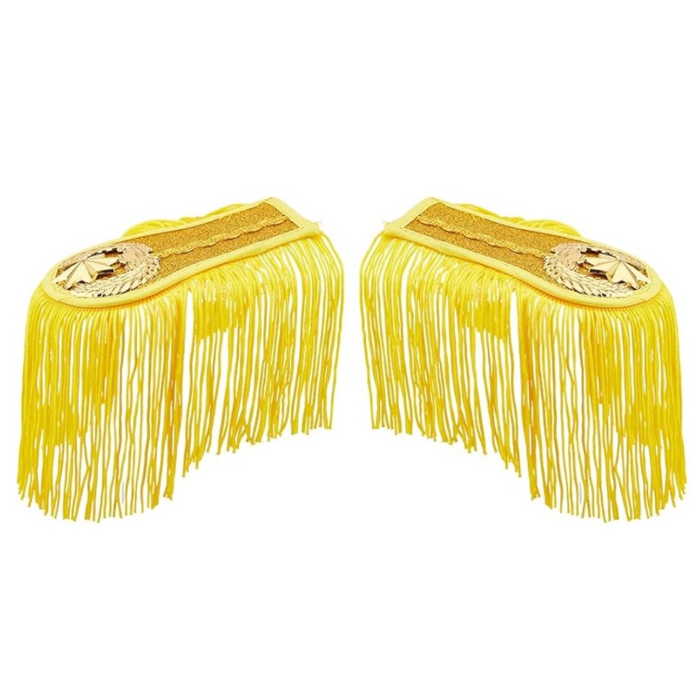 Gold Fringe Costume Epaulettes